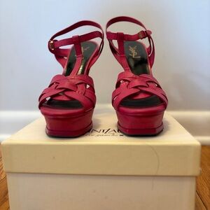 Yves Saint Laurent Fuchsia Platform Heels